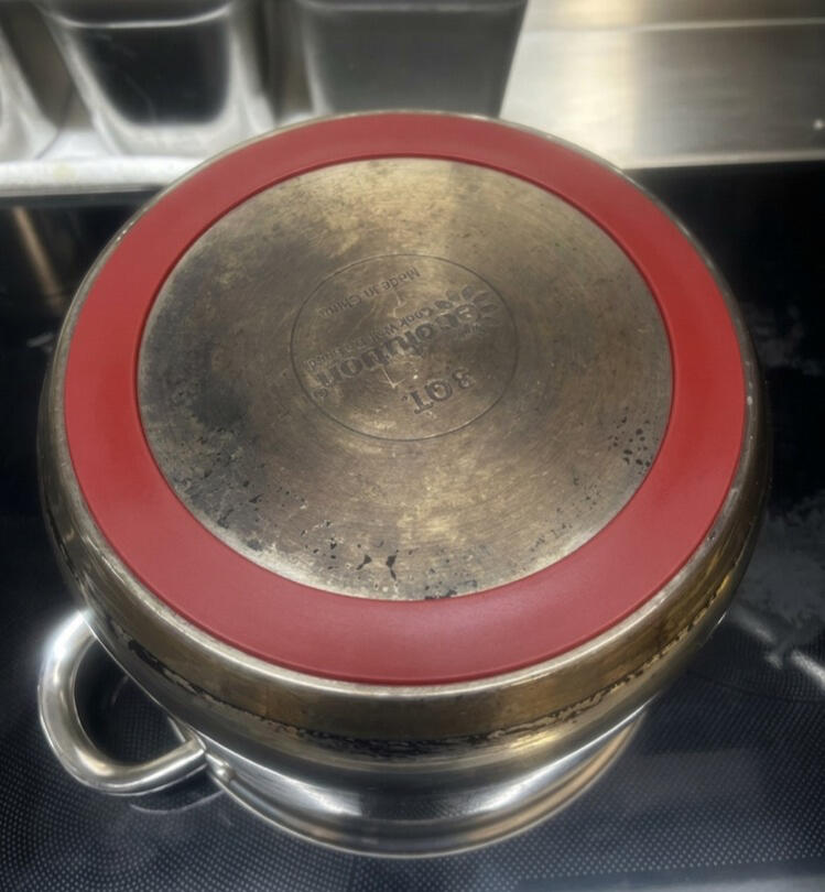 Correct pan placement Ring should be almost invisible